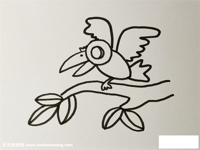 狐狸和乌鸦简笔画