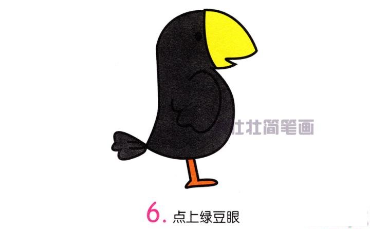 乌鸦简笔画画法_怎么画乌鸦的简笔画