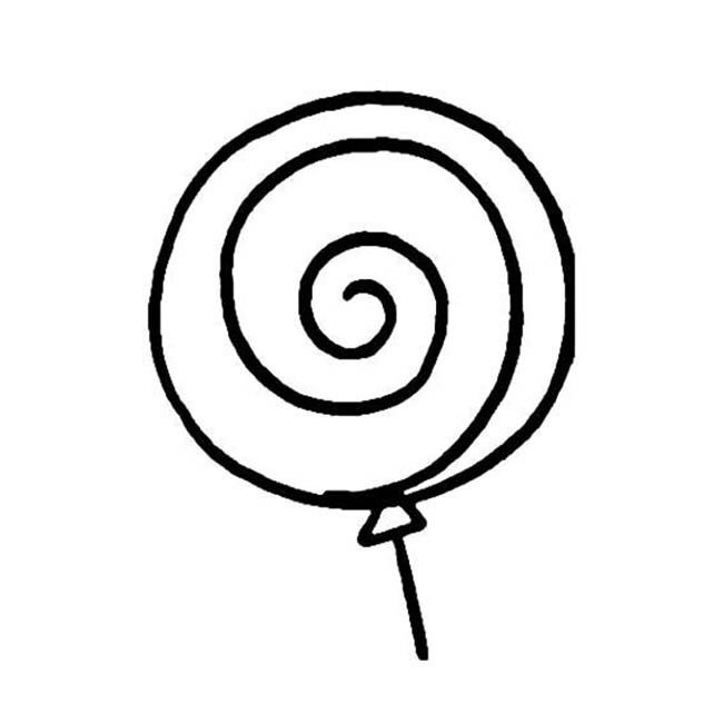 棒棒糖食物简笔画步骤图片大全二