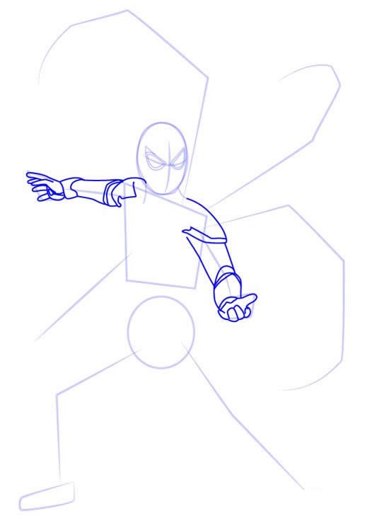 蜘蛛侠简笔画步骤画法图片