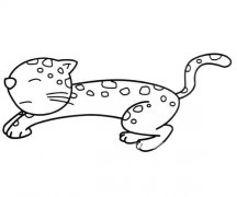 可爱的小花豹简笔画