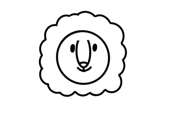 雄狮简笔画彩色画法步骤图片