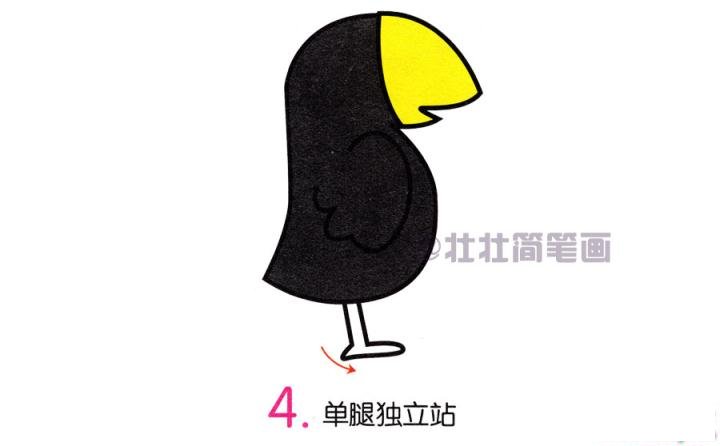 乌鸦简笔画画法_怎么画乌鸦的简笔画