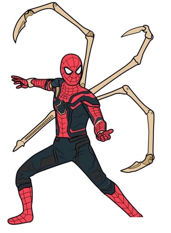 蜘蛛侠简笔画步骤画法图片