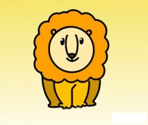 雄狮简笔画彩色画法步骤图片