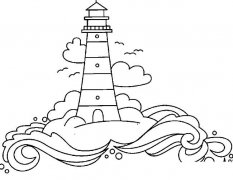 灯塔建筑简笔画步骤图片大全