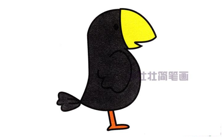 乌鸦简笔画画法_怎么画乌鸦的简笔画