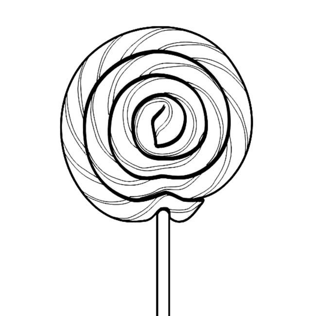 棒棒糖食物物品简笔画步骤图片大全