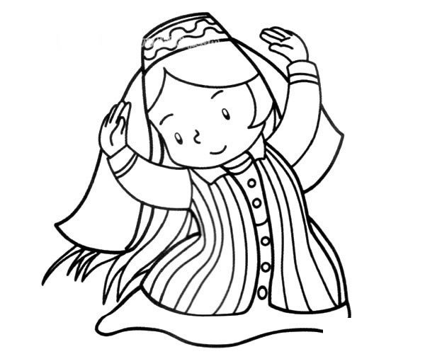 6个舞蹈中的小朋友简笔画图片