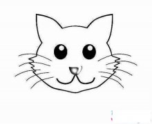 猫脸简笔画
