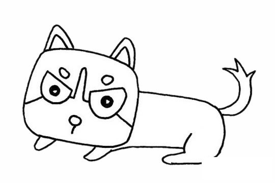 哈士奇简笔画图片大全作品三