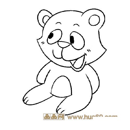 淘气的大熊猫宝宝简笔画2