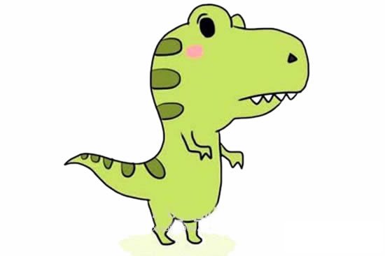 卡通可爱霸王龙简笔画画法图片