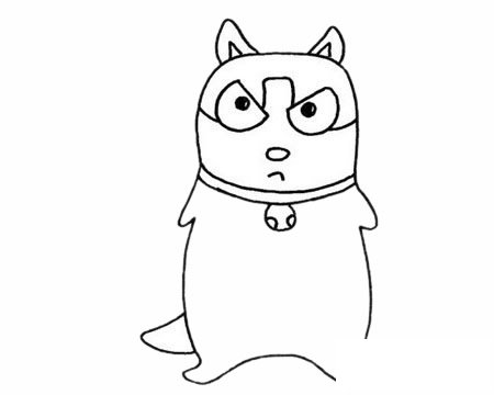 哈士奇简笔画图片大全作品一