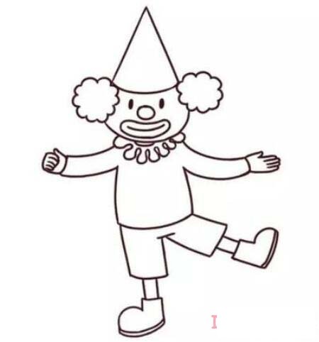 一步一步绘画小丑简笔画简单好看