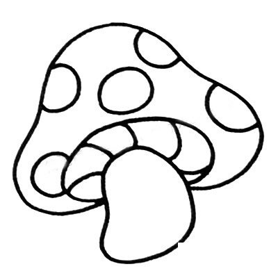 蘑菇简笔画