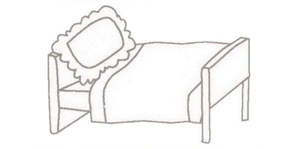 床简笔画图片