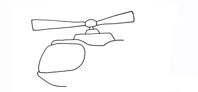 直升机简笔画画法步骤图