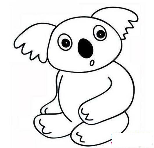 幼儿可爱考拉简笔画图片
