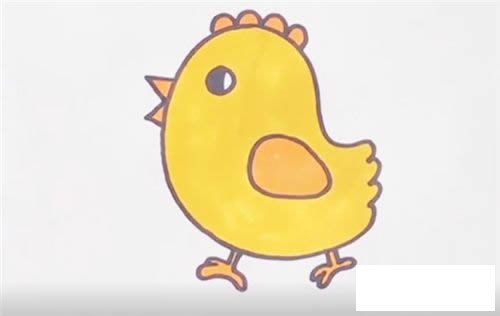 可爱的小黄鸡简笔画