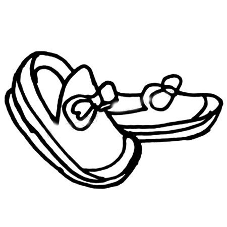 漂亮的鞋子简笔画图片