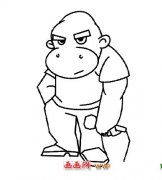 唱歌的猴子【简笔画】2