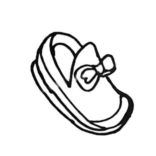 漂亮的鞋子简笔画图片