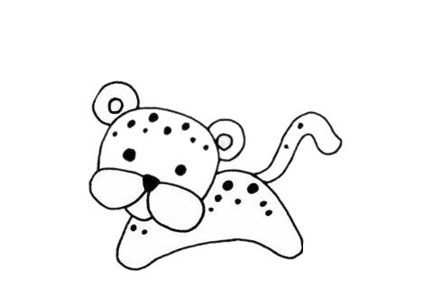 小豹简笔画图片