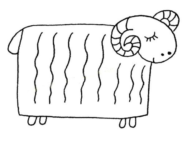 简单的绵羊简笔画图片