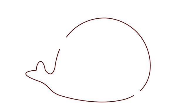 鲸鱼简笔画_可爱的卡通小鲸鱼简笔画步骤图解教程