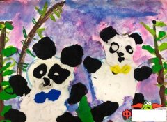 4–5岁幼儿创意美术作品图片，萌萌哒大熊猫