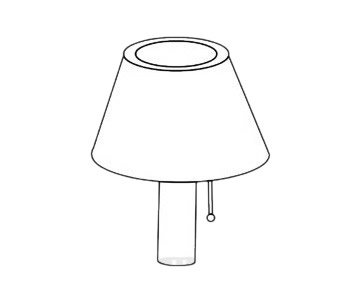 台灯简笔画图片步骤三