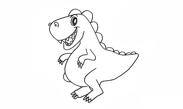 恐龙简笔画步骤图