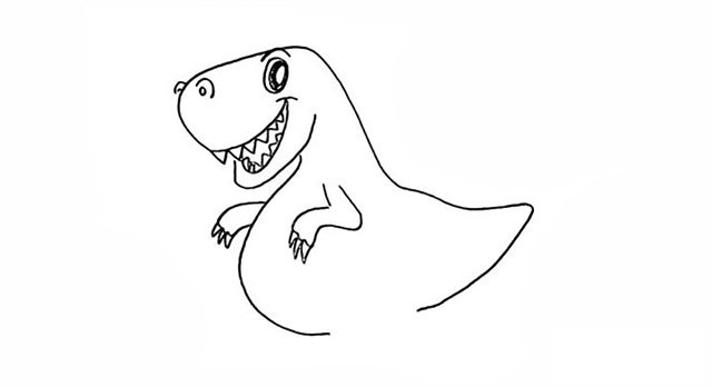 恐龙简笔画步骤图