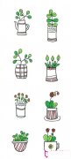 简单的植物简笔画大全，小清新植物盆栽