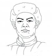 民族英雄黄继光简笔画