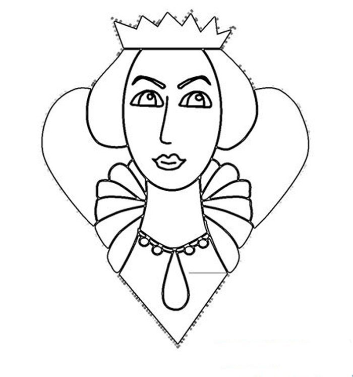 女皇头像简笔画