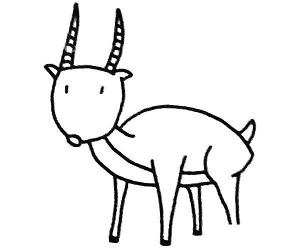 学画羚羊简笔画步骤图解