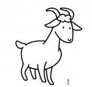 山羊怎么画，简单的山羊简笔画
