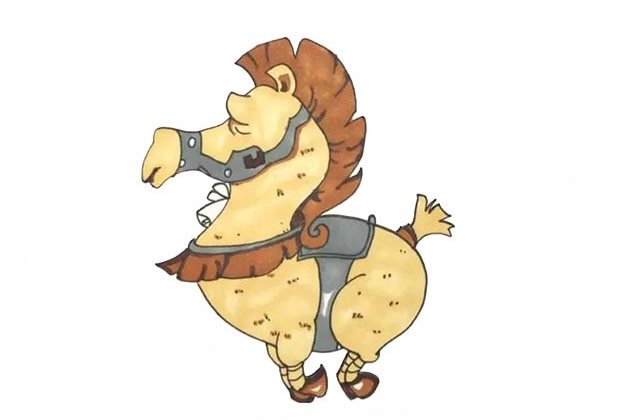 战马简笔画步骤完成图