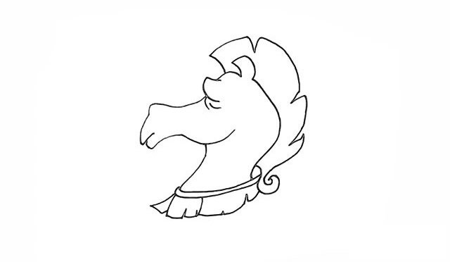 战马简笔画步骤图