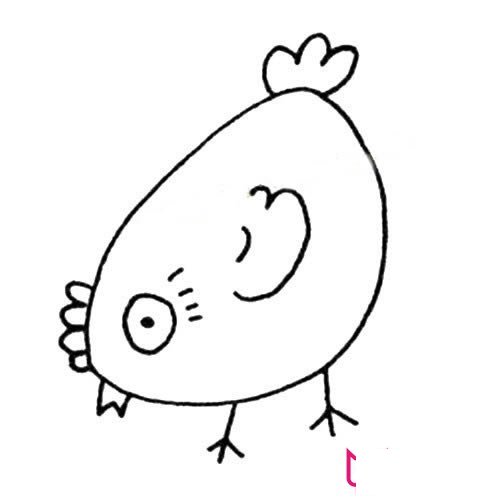 好看的动物简笔画大全，母鸡简笔画