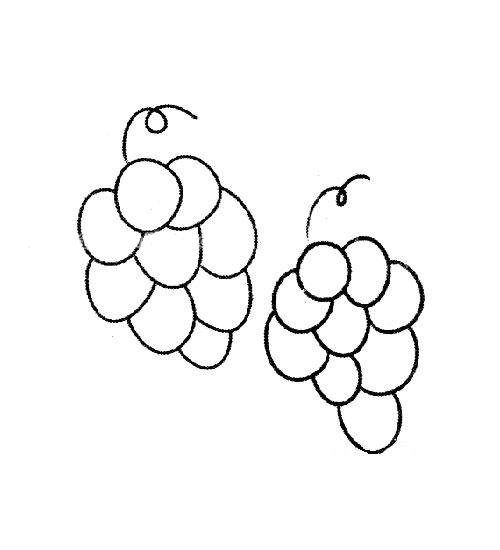 葡萄简笔画图片