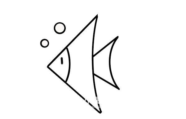 热带鱼简笔画彩色画法步骤图片