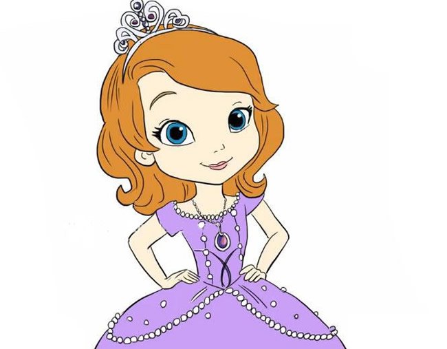 苏菲亚公主简笔画简单又漂亮