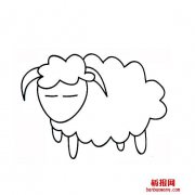 绵羊的简笔画法