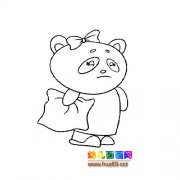 伤心的小熊猫简笔画