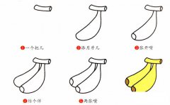 香蕉简笔画步骤图片大全