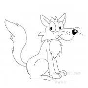 儿童简笔画:大尾巴狼