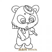 干活的小熊猫│动物简笔画